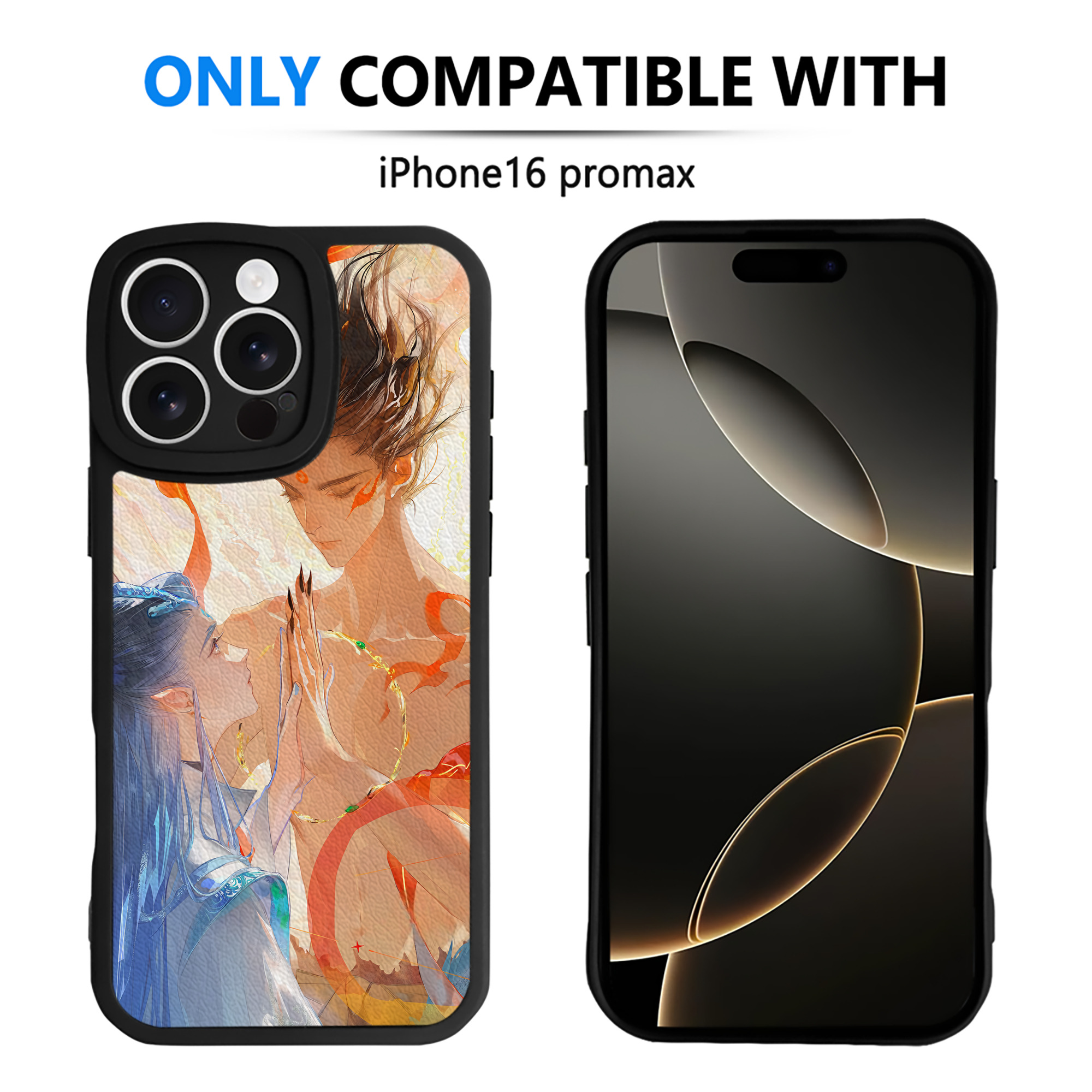 （画像用） Ne Zha 2 ナタ 魔童の大暴れ 【iPhone 16シリーズ対応】シリコンスマホケース（レザー調） 材質：シリコン